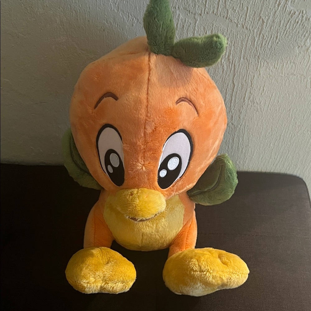 #1099**Orange and Green Plush Toy for Small Pets